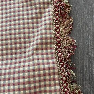 Set Country Curtains Set of 2 Valances with Fringe Gingham Pattern